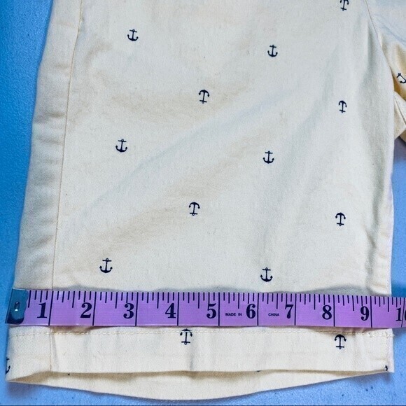 NWT, Old Navy Juniors Shorts with pockets, Size 14/16 Yellow w/Anchor Prints* - Picture 7 of 7